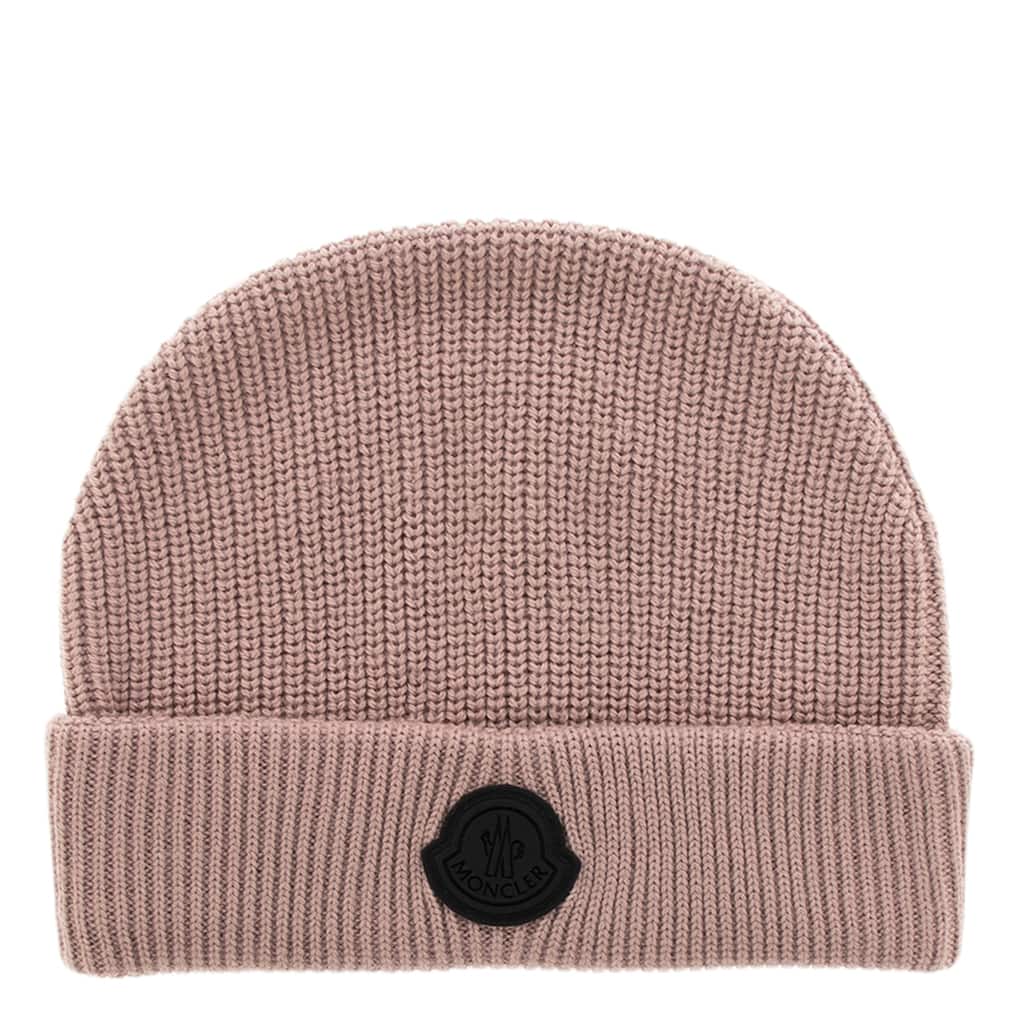 Moncler Wool Blend Logo Beanie