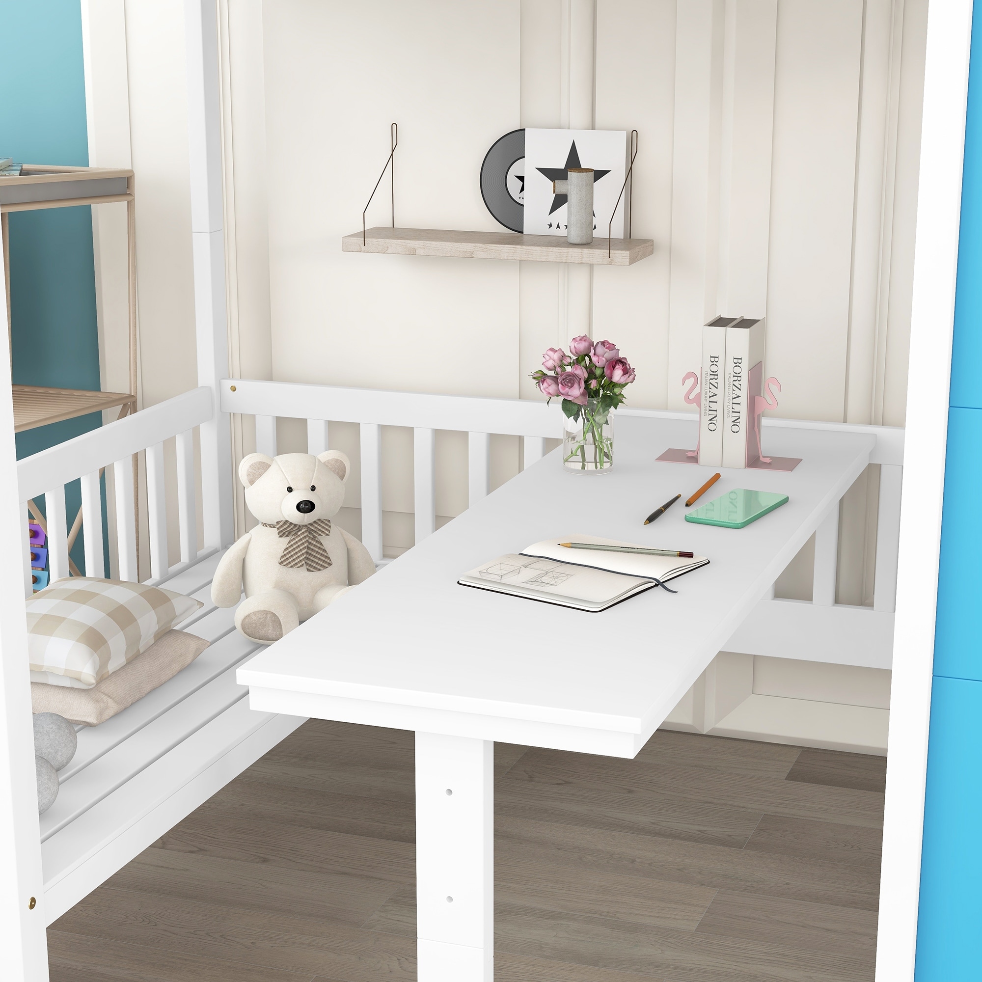 Convert baby cot 2025 to study table