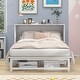 preview thumbnail 5 of 4, Queen Size Murphy Bed with Built-In Charging Station and a Shelf, White