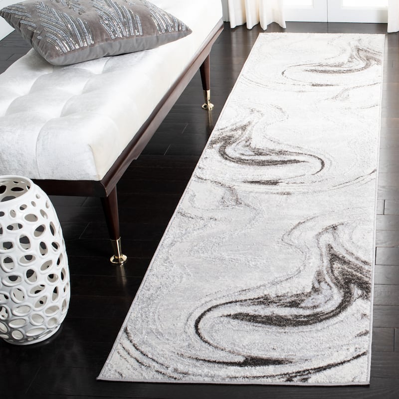 SAFAVIEH Orchard Efrat Modern Abstract Rug - 2'2" x 9' Runner - Grey/Light Grey