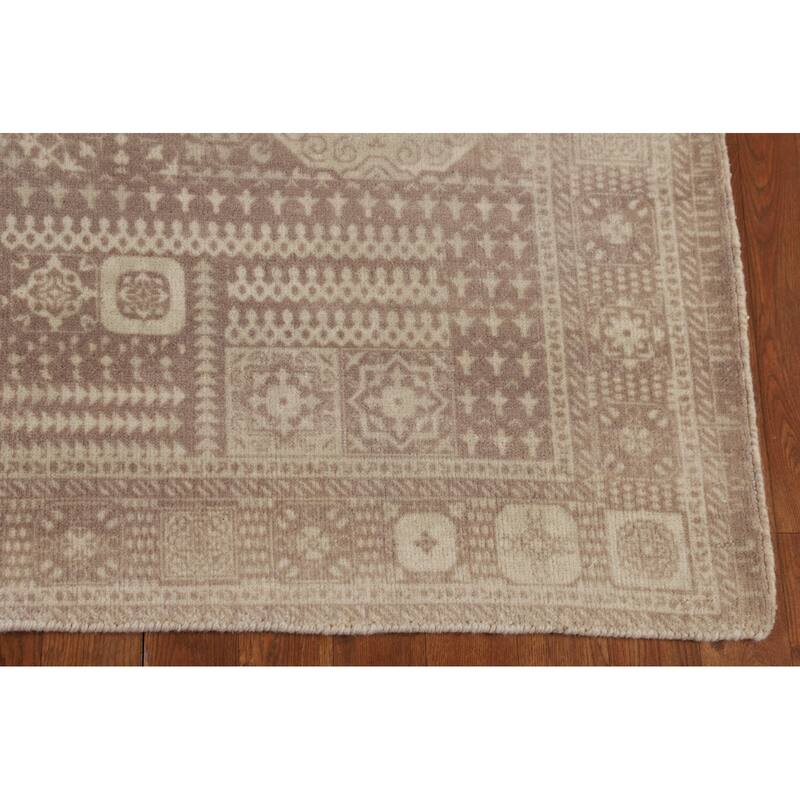 Geometric Oriental Area Rug Handmade Wool Carpet - 5'3"x 7'6"