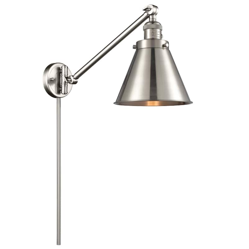 Innovations Lighting Appalachian Single Light 12" Tall Bathroom Sconce - Brushed Satin Nickel