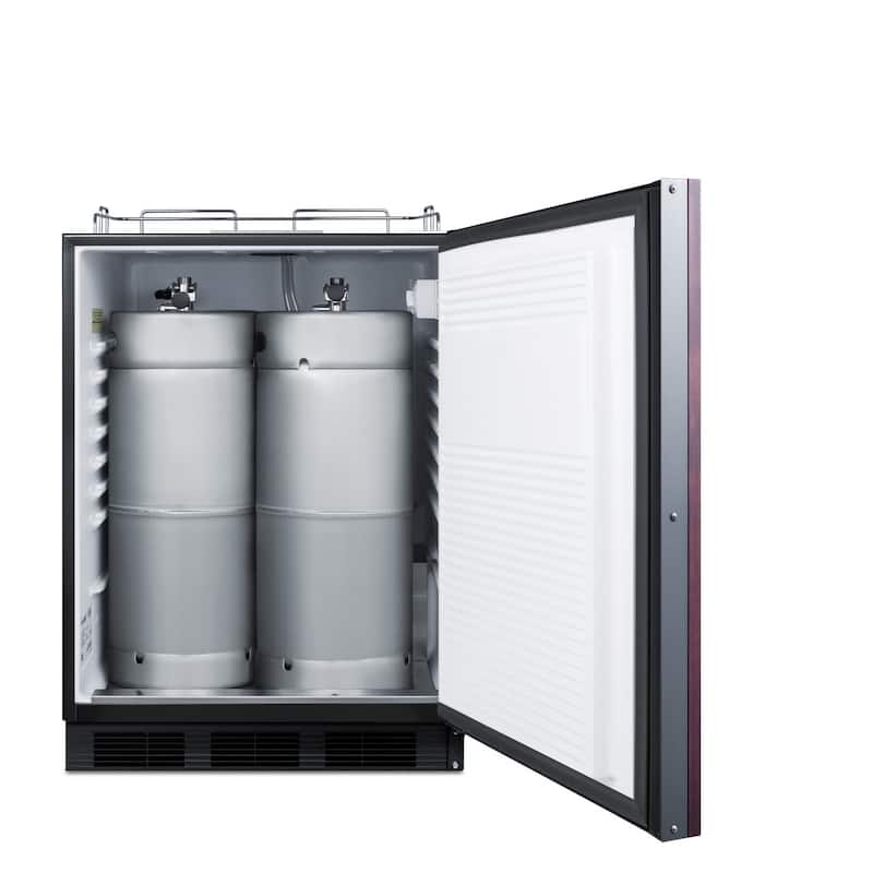 Summit 24 Inch Wide 5.5 Cu. Ft. Built-In Beer Kegerator with Interior
