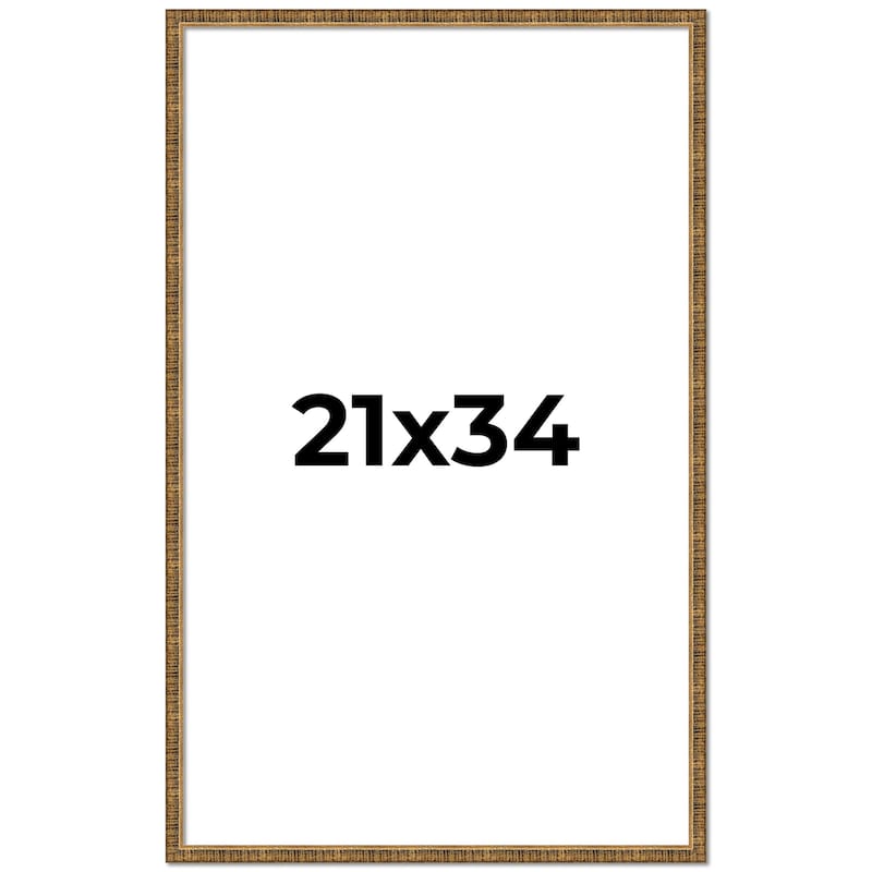 21x34 Frame Gold Kingsley Distressed Solid Wood Picture Frame Width