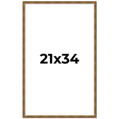 21x34 Frame Gold Kingsley Distressed Solid Wood Picture Frame Width
