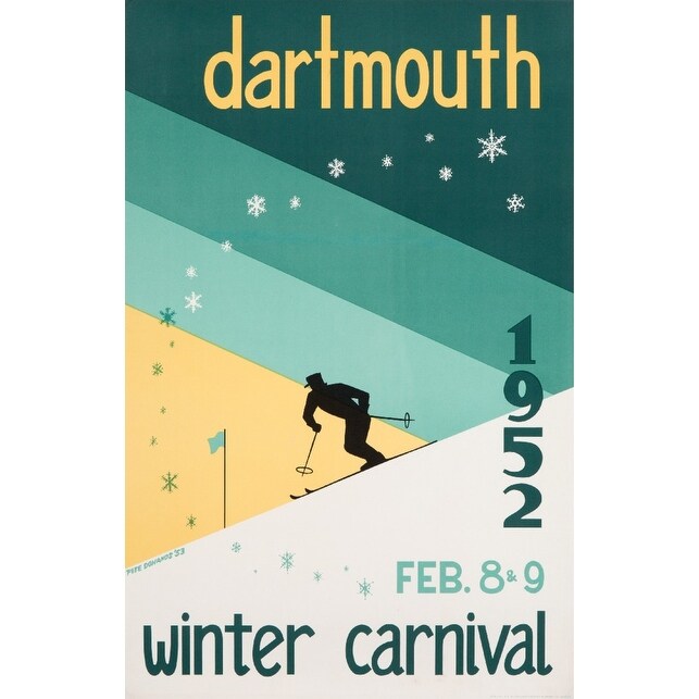 Shop Usa Dartmouth Winter Carnival 1952 Artist Dohanos