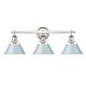 preview thumbnail 9 of 37, Orwell 3-light Bathroom Vanity Light Chrome with Seafoam