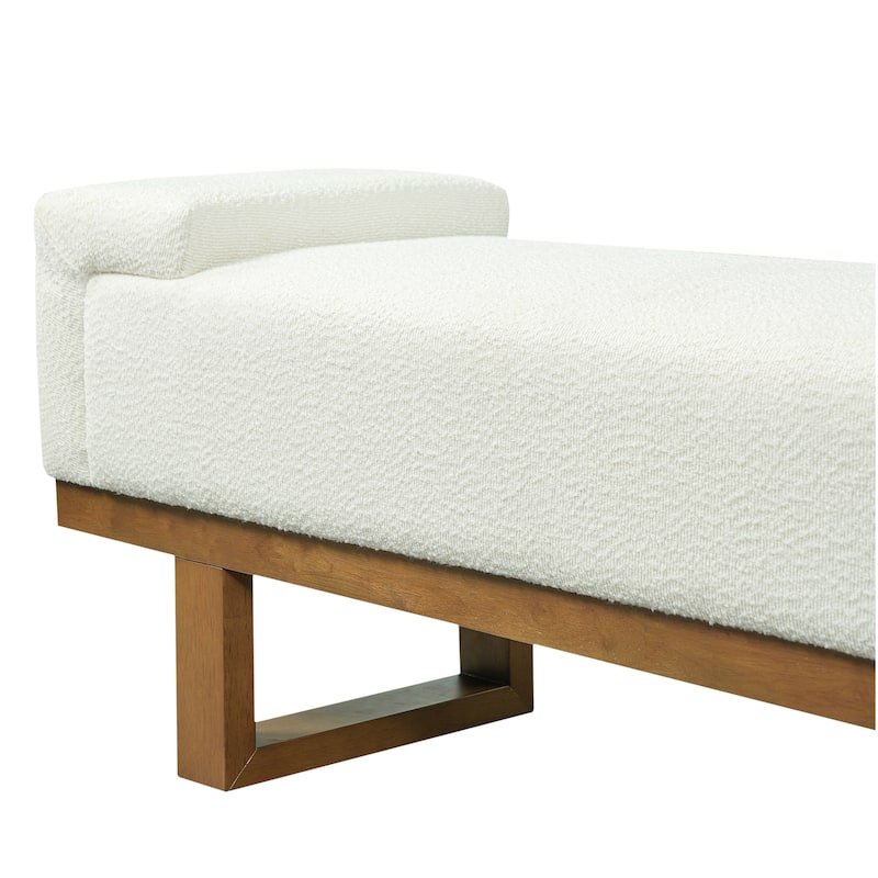 Christopher Knight Home - Modern Upholstered Ottoman Bench with Rubberwood Legs