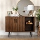 preview thumbnail 8 of 30, Middlebrook Saltor Mid-Century Buffet Console Dark Walnut