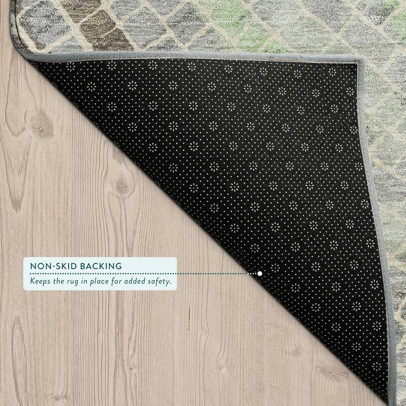 Machine Washable Indoor/ Outdoor Mosaic Rome Chantille Rug