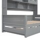 preview thumbnail 13 of 11, Twin Wooden Daybed With Size Trundle and All-in-One Cabinet, Grey