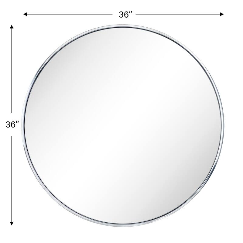 TEHOME Korra Round Wall Mirrors 30 and 36 Inch Metal Frame Options for Bathroom Bedroom & Entryway