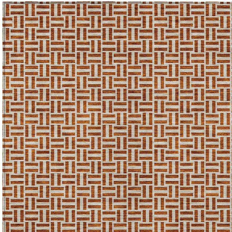HomeRoots Geometric Transitional Rectangle Outdoor Rug