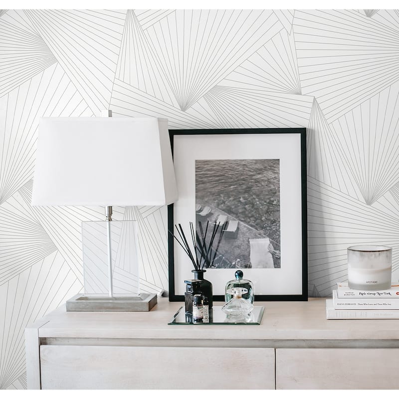 NextWall Ray Geo Peel and Stick Wallpaper