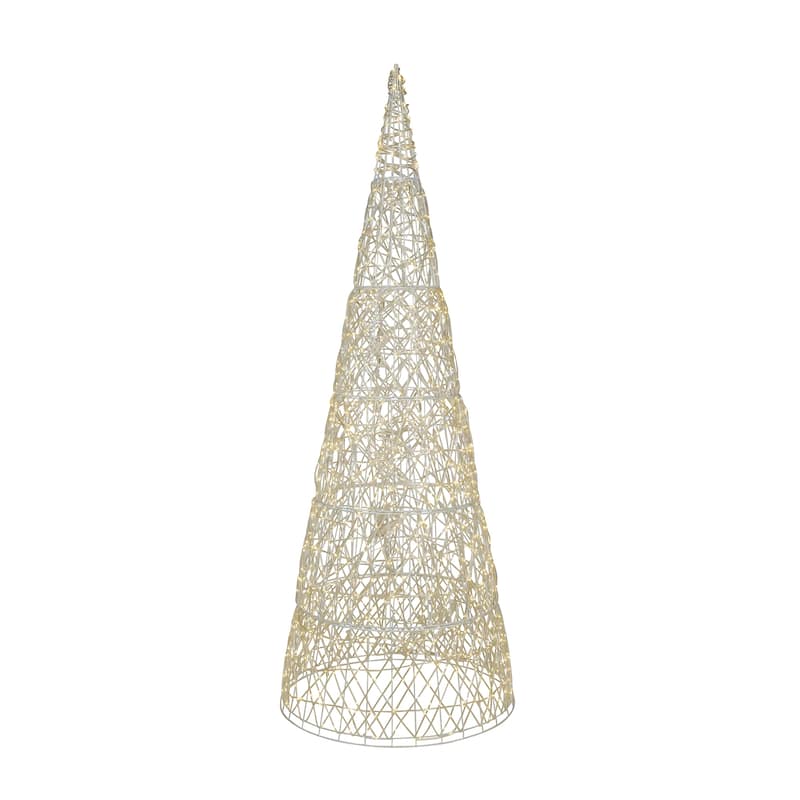 Twinkling 1450 LED Christmas Cone Tree with Warm White & Cold White Lights - Large