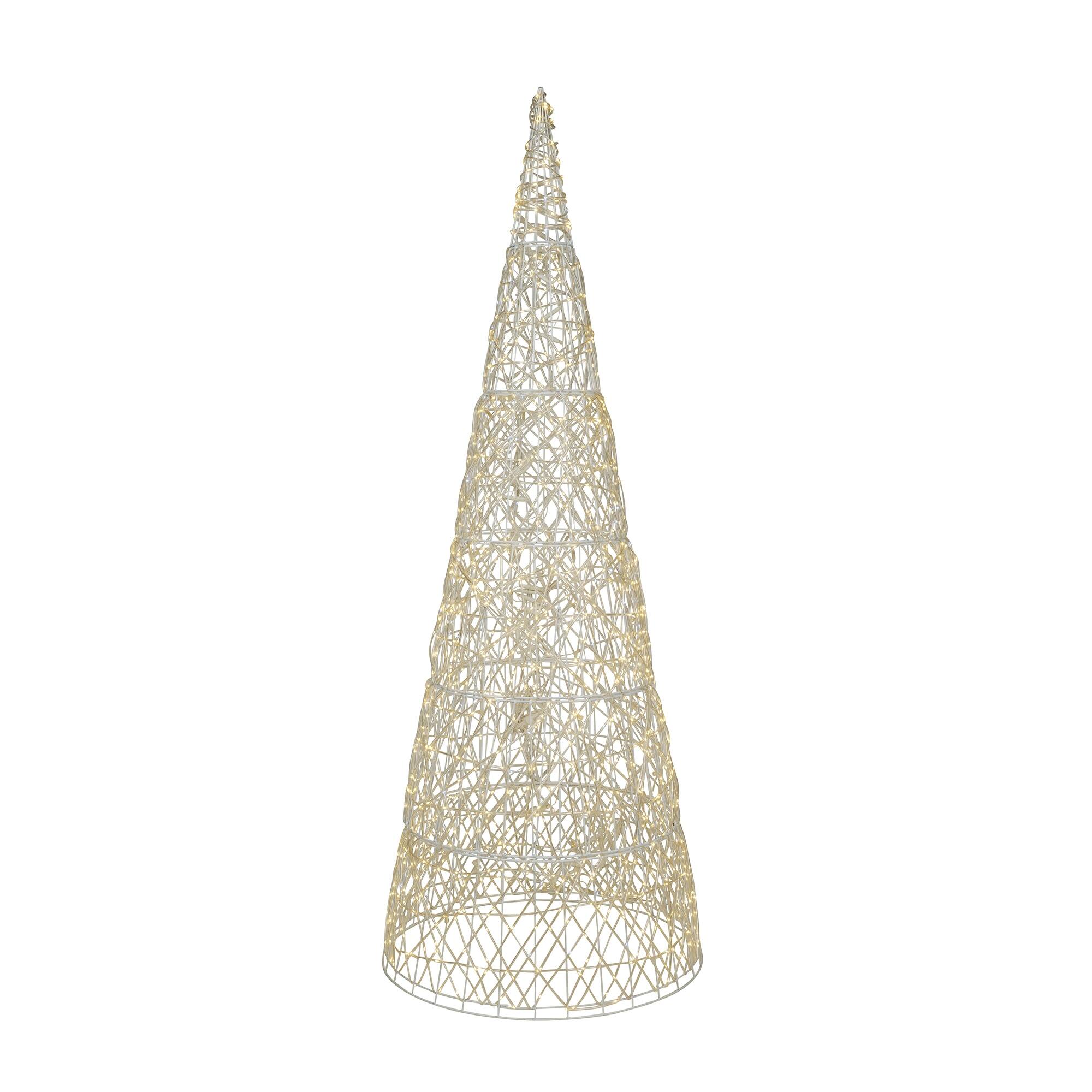 Twinkling 1450 LED Christmas Cone Tree with Warm White & Cold White