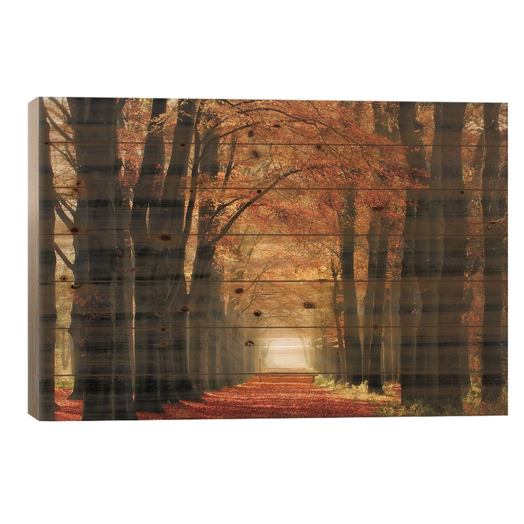 In Love With Fall Again Print On Wood by Lars van de Goor - Multi-Color