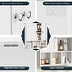 preview thumbnail 55 of 54, Futzca Bathroom Cabinet Wall Mounted, Storage Cabinet with Doors and Shelves