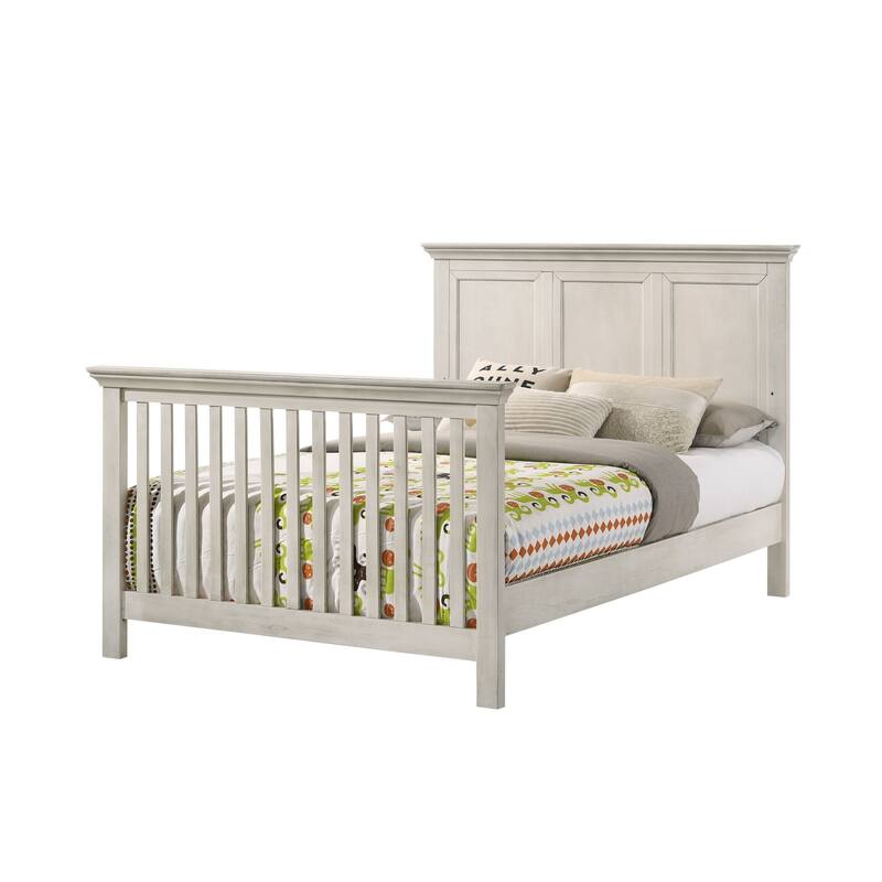 San Mateo 60" Wide Convertible Crib, Rustic White