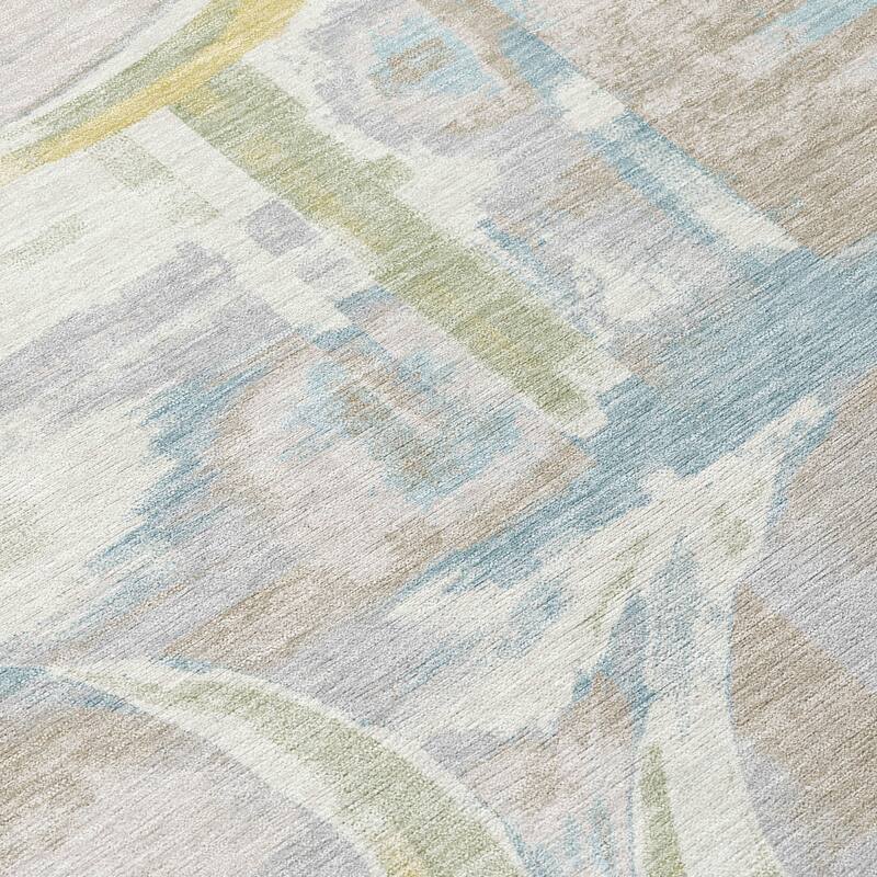 Machine Washable Indoor/ Outdoor Modern Erie Chantille Rug