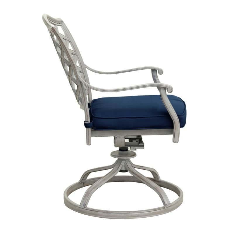 Deer Lake Aluminum Dining Swivel Chairs with Cushions (Set of 2) by Havenside Home