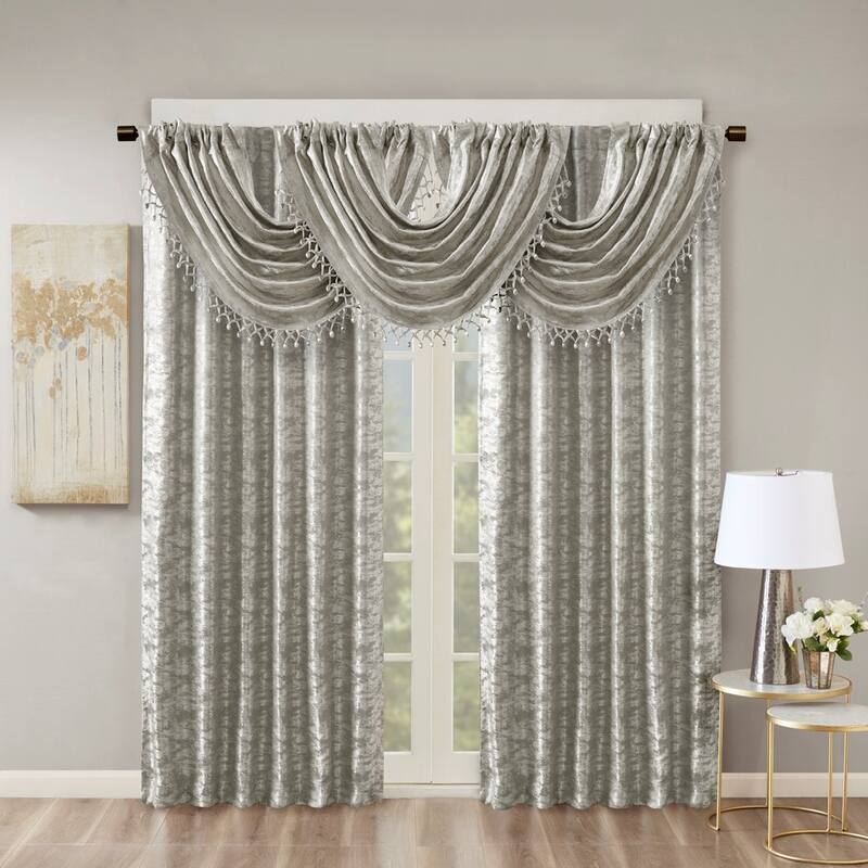 Jacquard Lined Total Blackout Rod Pocket/Back Tab Curtain Panel