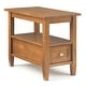 preview thumbnail 47 of 62, WYNDENHALL Norfolk SOLID WOOD 14 inch Wide Rectangle Transitional Narrow Side Table - 14 Inches wide