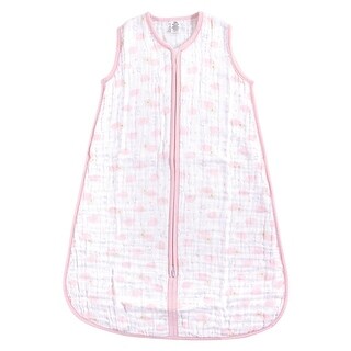 Yoga Sprout Baby Girl Sleeveless Muslin Cotton Sleeping Bag, Sack, Blanket, Pink Sky