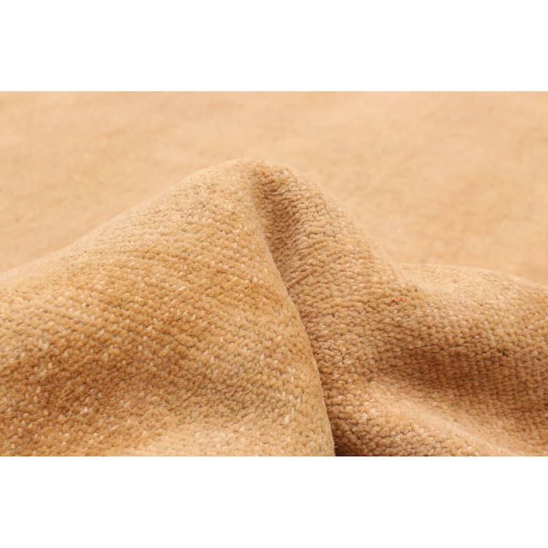 ECARPETGALLERY Hand-knotted Vibrance Tan Wool Rug - 5'5 x 7'10