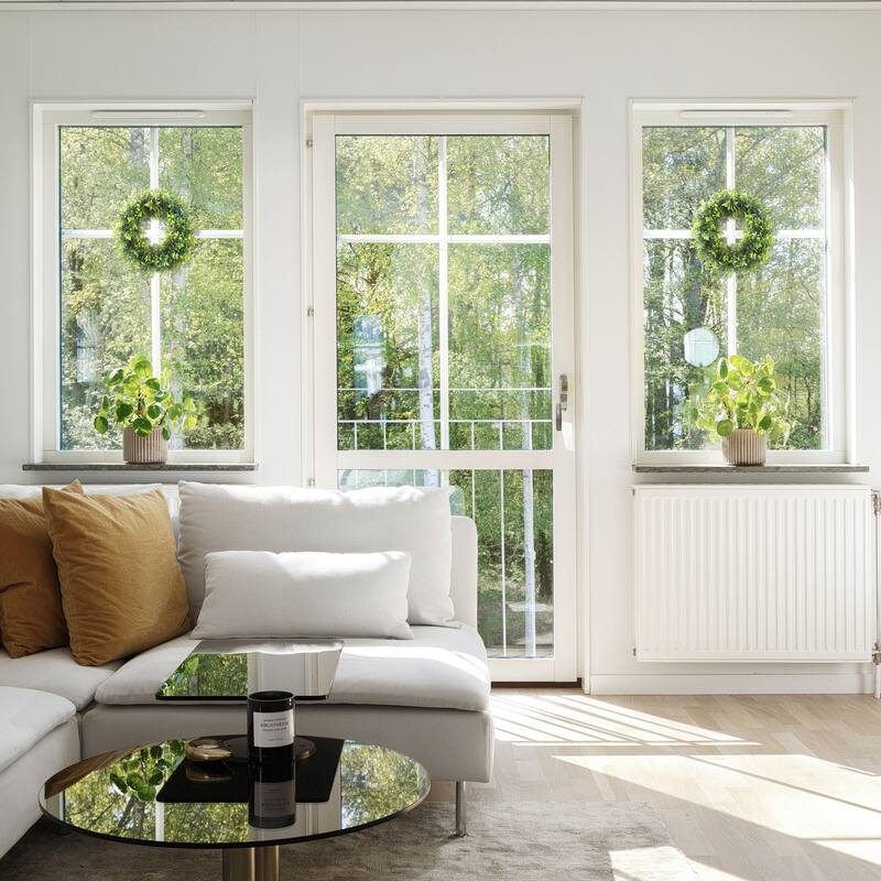 Decorative UV Resistant Boxwood Fall Wreath - 11.5-Inch Round