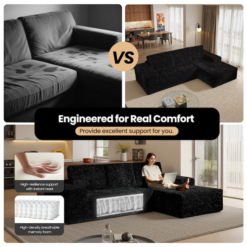 XIZZI Modular Sectional Sofa with L-Shape Chaise