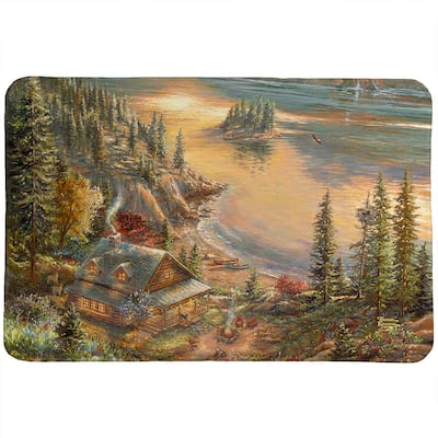 Thomas Kinkade Lakeside Splendor Memory Foam Rug by Laural Home