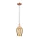 preview thumbnail 28 of 34, Innovations Lighting Downtown Urban - Preston - 1 Light 6" Flute Shade Cord Hung Mini Pendant Mercury/Antique Copper