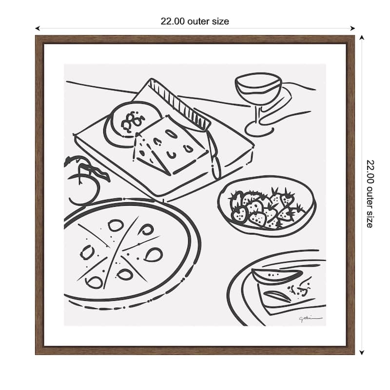 Kate and Laurel Dinner Club by Gabrielly Guedes Framed Canvas Wall Art Print