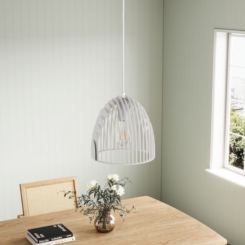 Modern 1-Light Simple Creativity Dome Metal Hollow Pendant Light for Kitchen Island