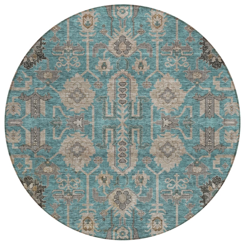 Machine Washable Indoor/ Outdoor Chantille Boho Traditional Rug