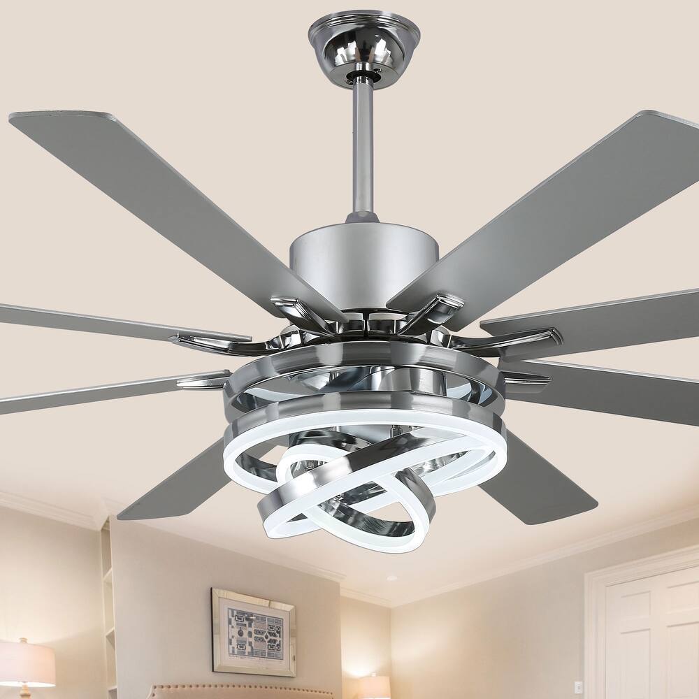 Bella Depot 72" Gold Large Ceiling Fan with Light and Remote