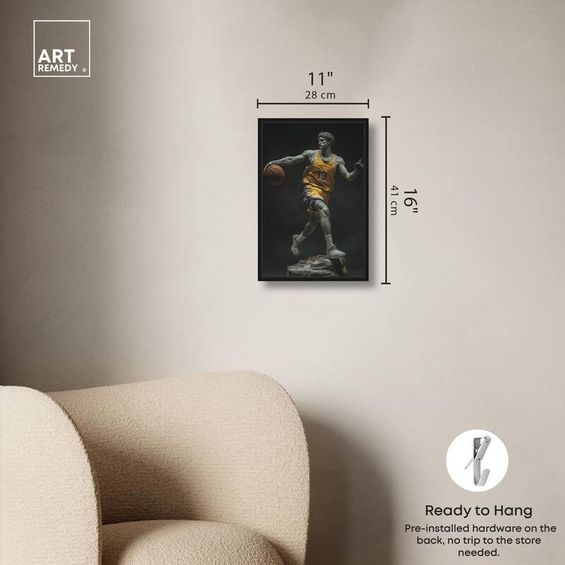 Basketball Sculpture II Canvas by Art Remedy
