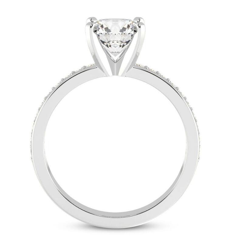 2 1/4Ct Lab Grown Diamond Engagement Ring in White, Yellow, or Rose Gold