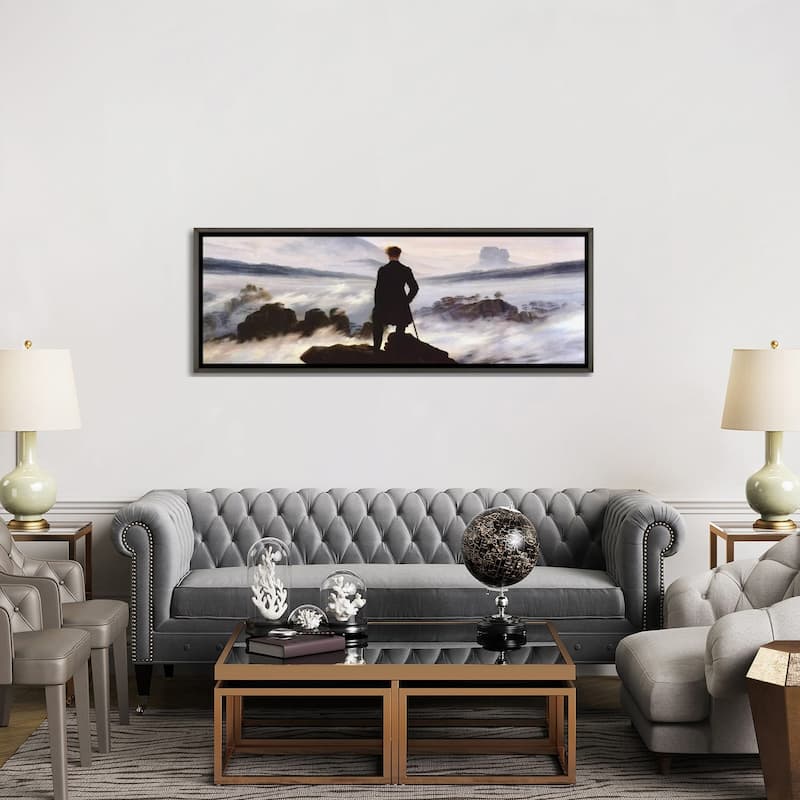 iCanvas "The Wanderer Above The Sea of Fog" by Caspar David Friedrich Framed