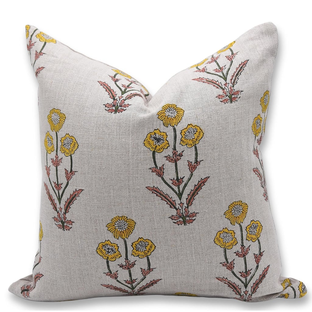 Fabdivine Linen Bohemian Block print pillow Cover