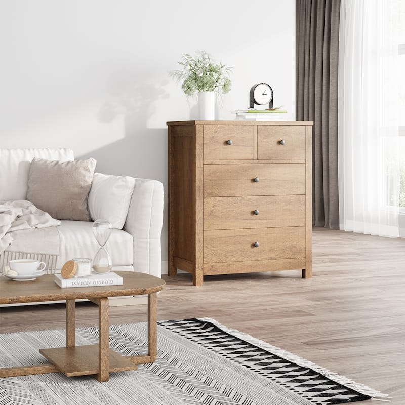 5 Drawer Dresser For Bedroom With Modern Style