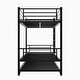 preview thumbnail 9 of 9, Black Twin Size Metal Bunk Bed with Trundle, Ladder and Full-Length Guardrail, Noise Free