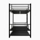 preview thumbnail 9 of 10, Twin over Twin Metal Bunk Bed with Trundle,Ladder and Full-Length Guardrail