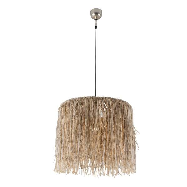slide 2 of 2, Bali Boho Large Jute Hanging Pendant Light