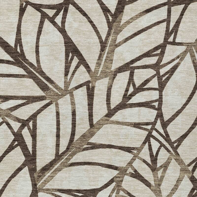 HomeRoots Floral Transitional Rectangle Outdoor Rug