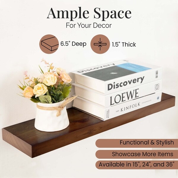 Floating Wooden Wall Shelves Set of 2 Handmade Bed Bath Beyond 33050714