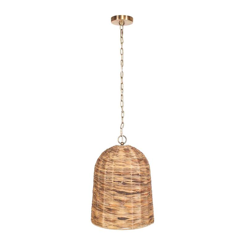 Uttermost 21615 Rotorua 14" Wide Pendant with Seagrass Shade