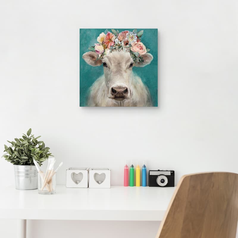 Fancy Cows I by Studio Arts Canvas Art Print