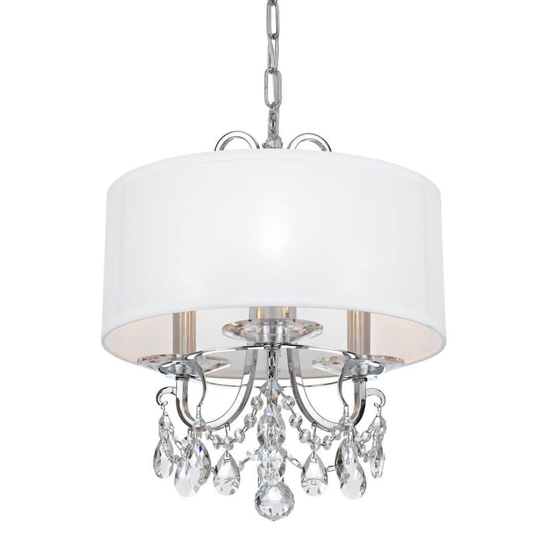 Crystorama Lighting Group Othello 3 Light 15" Wide Swarovski Strass - Polished Chrome